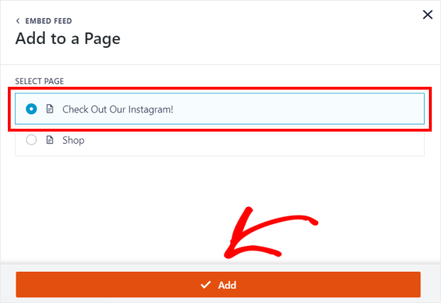 add instagram feed to a page easy