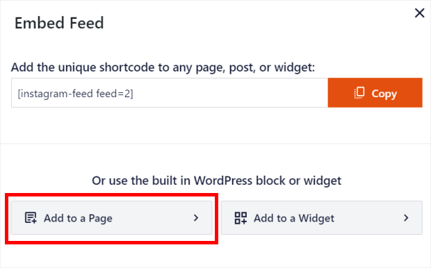 add instagram feed to a wordpress page