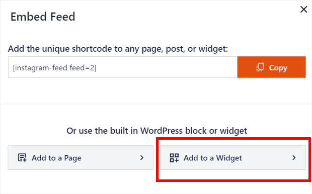 add instagram feed to a wordpress widget