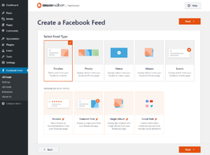 Creating a Facebook feed