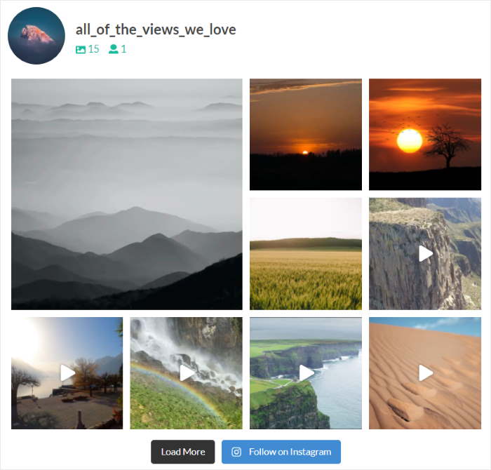 example live instagram feed