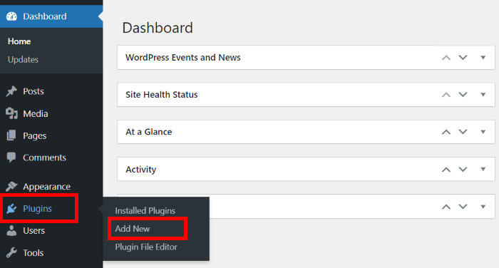 add new plugin wordpress