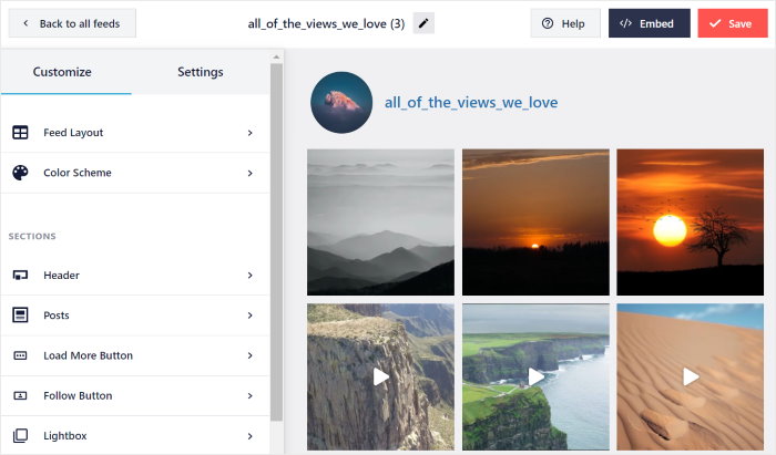live feed editor social photo feeds plugin