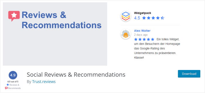 social reviews and recommendations