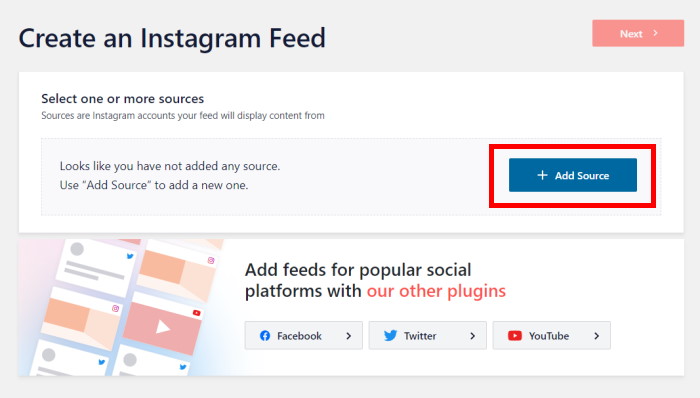 add source instagram hashtag feed