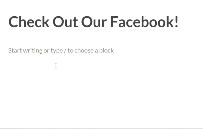 example of a facebook oembed on wordpress