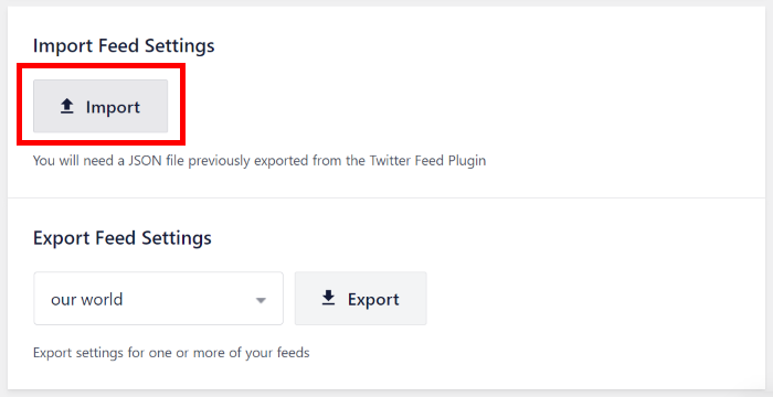 import your twitter feed