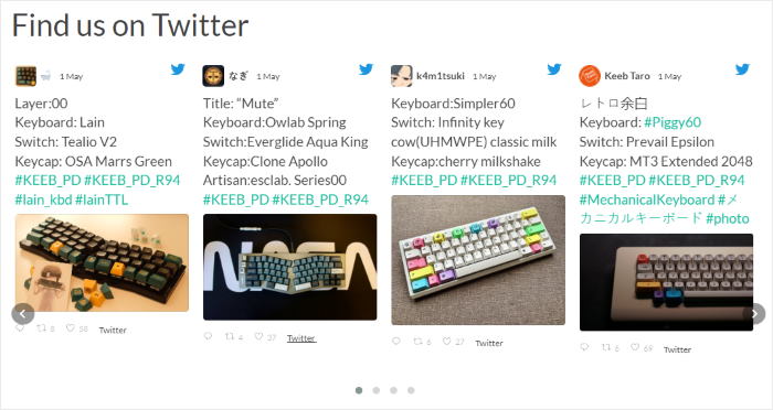 carousel layout for twitter feed pro