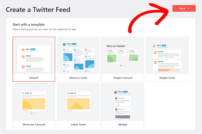 choose a feed template