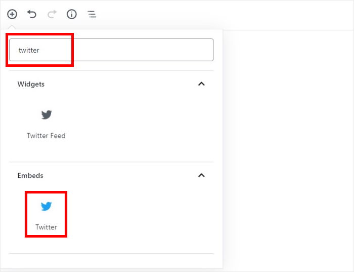 add twitter blog to wordpress