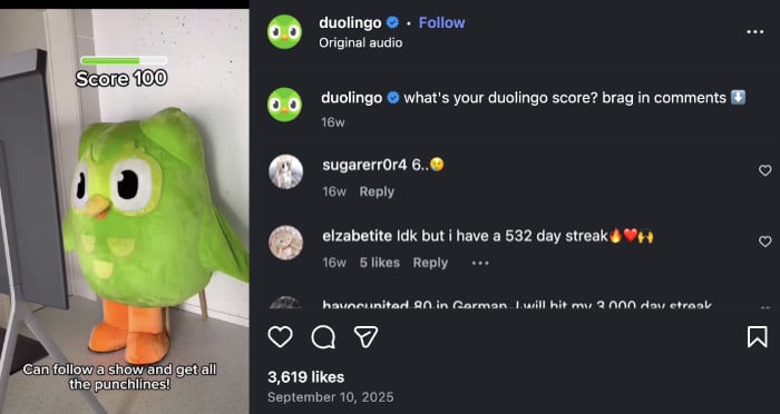 example of instagram video content to engage visitors