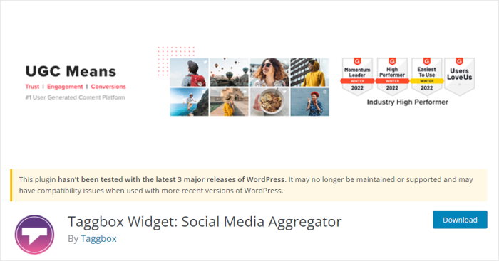 taggbox widget for wordpress