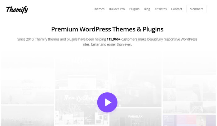 themify page builder for wordpress
