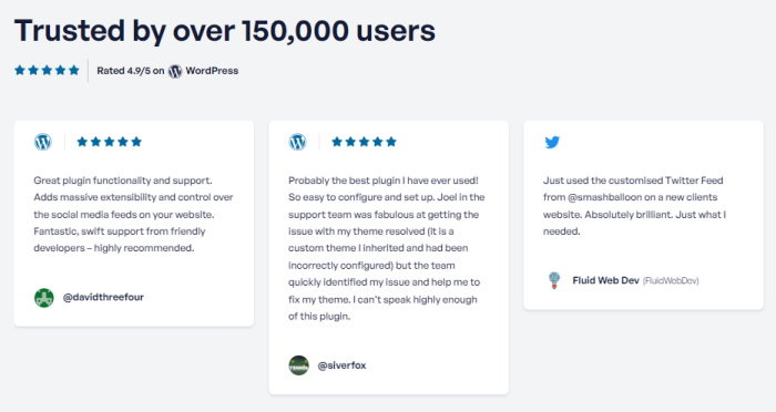 user reviews custom twitter feeds pro