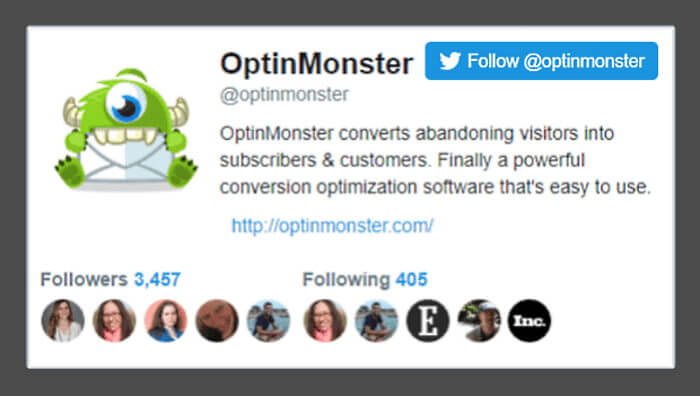 optinmonster popup to get more retweets on Twitter