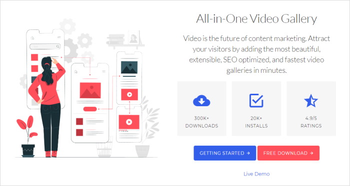 all in one video gallery youtube plugin