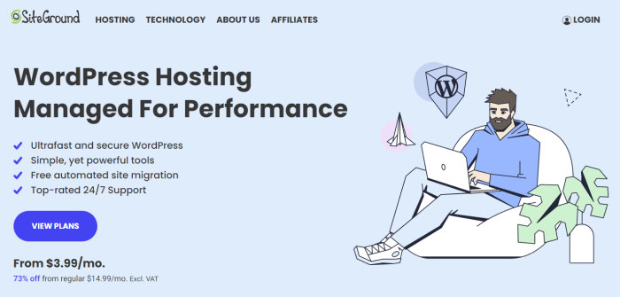 siteground best managed hosting wordpress