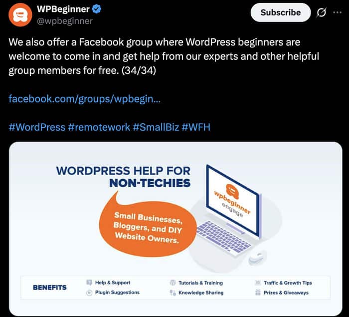 facebook group promotion on other social platforms