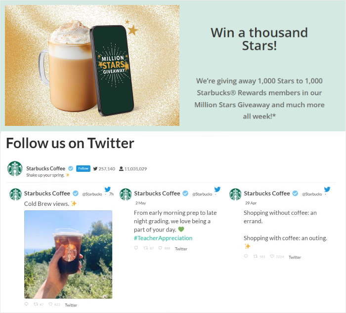 example of twitter feed on divi website