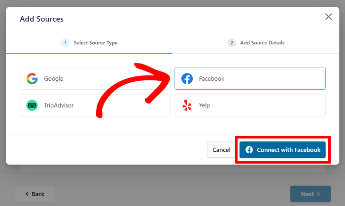 select feed source facebook