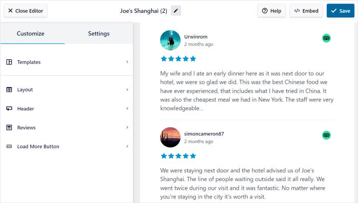 facebook reviews widget