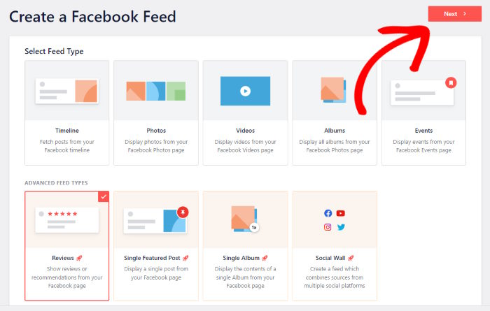 create your reviews feed facebook