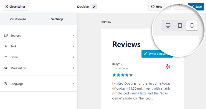 responsive preview reviews feed lite
