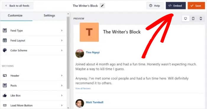 start embedding your facebook reviews