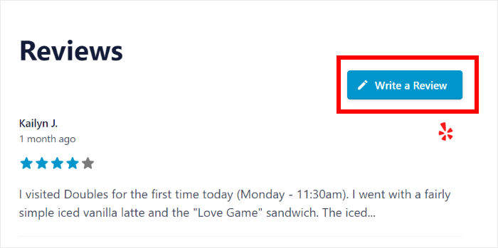 write review button