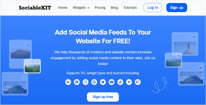 sociablekit homepage