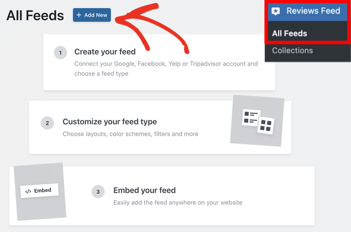 add new review feed