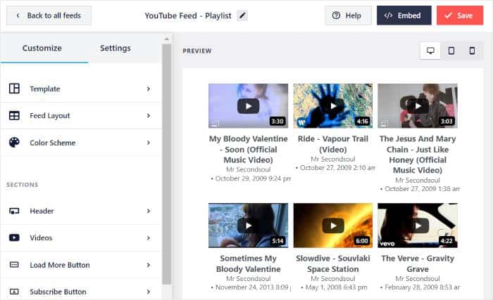 live feed customizer youtube feed pro