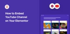 how to embed youtube channel on your elementor