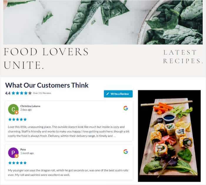 embed google reviews in elementor
