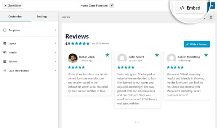 embed trustpilot reviews on your site