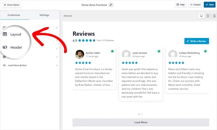 layout option trustpilot reviews