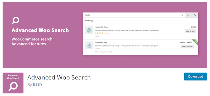 advanced woo search plugin