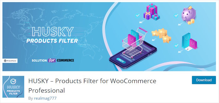 husky product filter for woocommerce