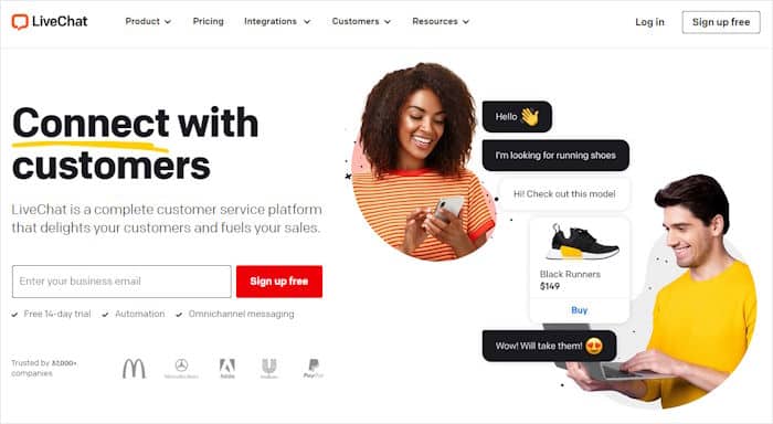 livechat connect with your customers