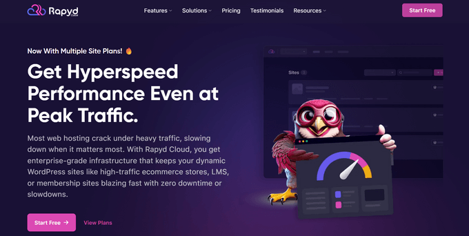 Rapyd Cloud managed WordPress hosting