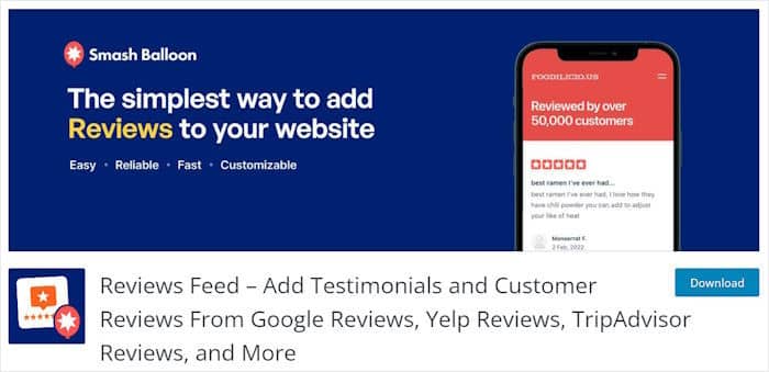 reviews feed best testimonial plugin