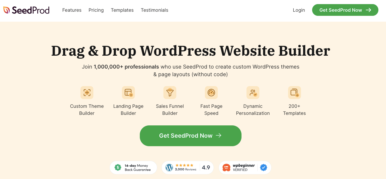 seedprod best landing page plugins for wordpress