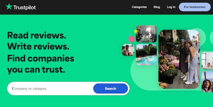 trustpilot review site like yelp