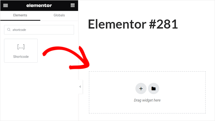 add shortcode block to elementor