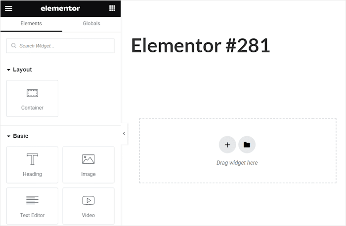 elementor editor example