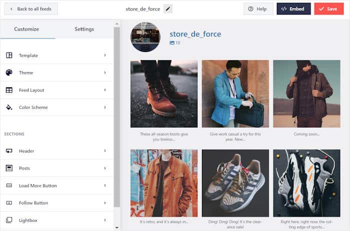 live feed editor example for instagram