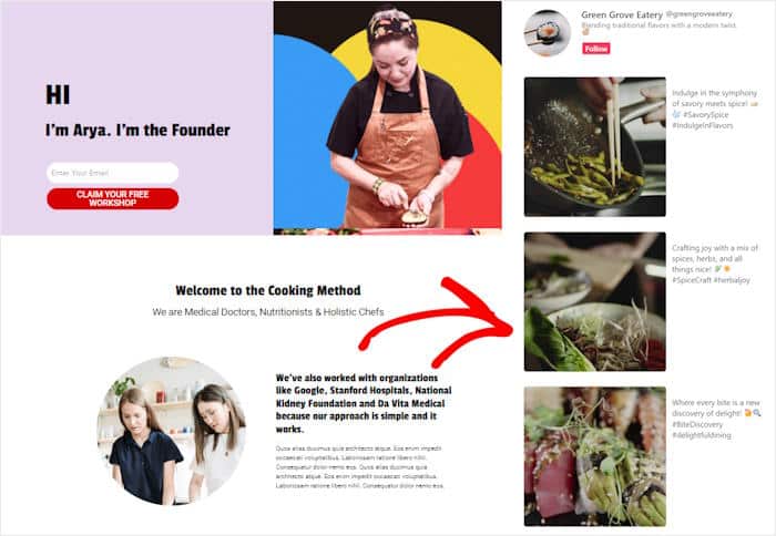 tiktok feed sidebar example