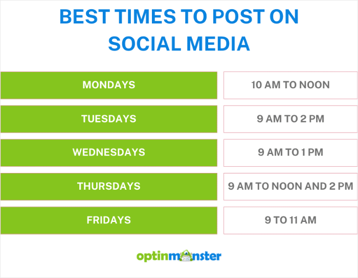overall best time to post on social media