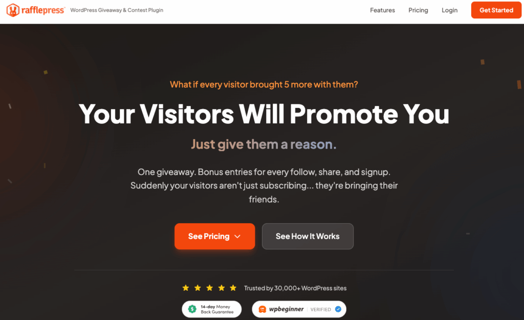 rafflepress homepage