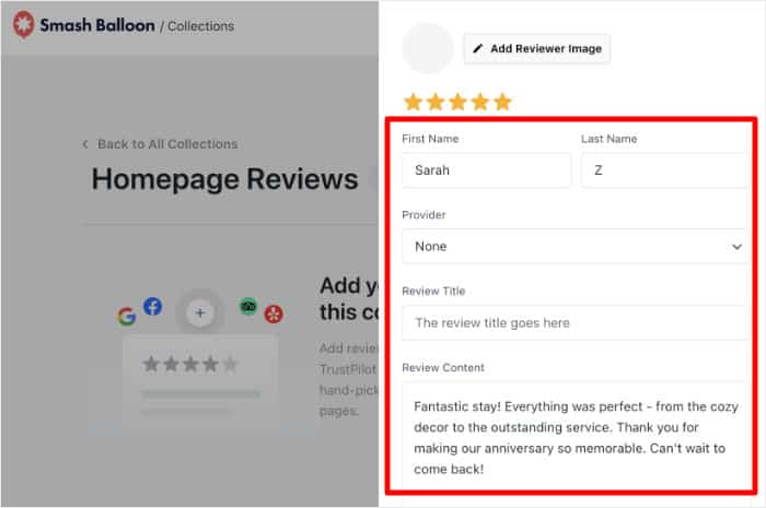 add review manually example